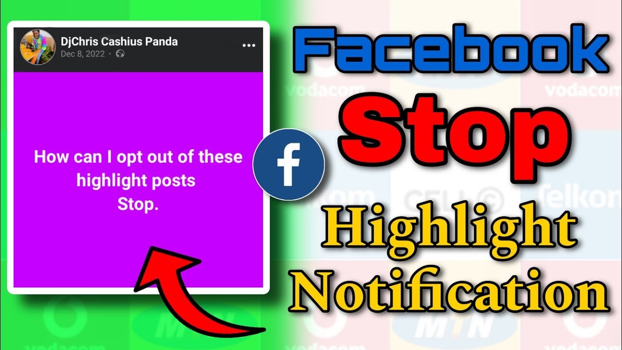 How to STOP Highlight notifications on facebook 