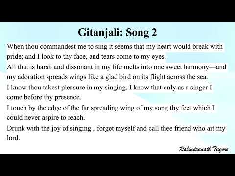 Rabindranath Tagore's "Gitanjali": Song 2 (Summary)