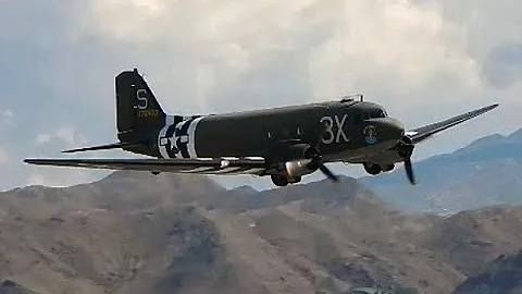 Great Sound 4 High Speed Passes Douglas C-47 (DC-3...