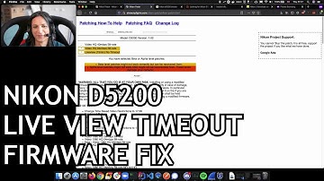 Nikon D5200 Live View Video Timeout Fix (Firmware Patch, also D3200, D3300, D5100, D5300, D7000)