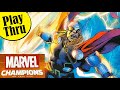 Marvel Champions THOR and CAPTAIN AMERICA vs ULTRON Play Through