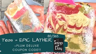 Soaping with Herbal Teas, PLUS a LATHER test! | Plum Deluxe Tea | Day 80/365