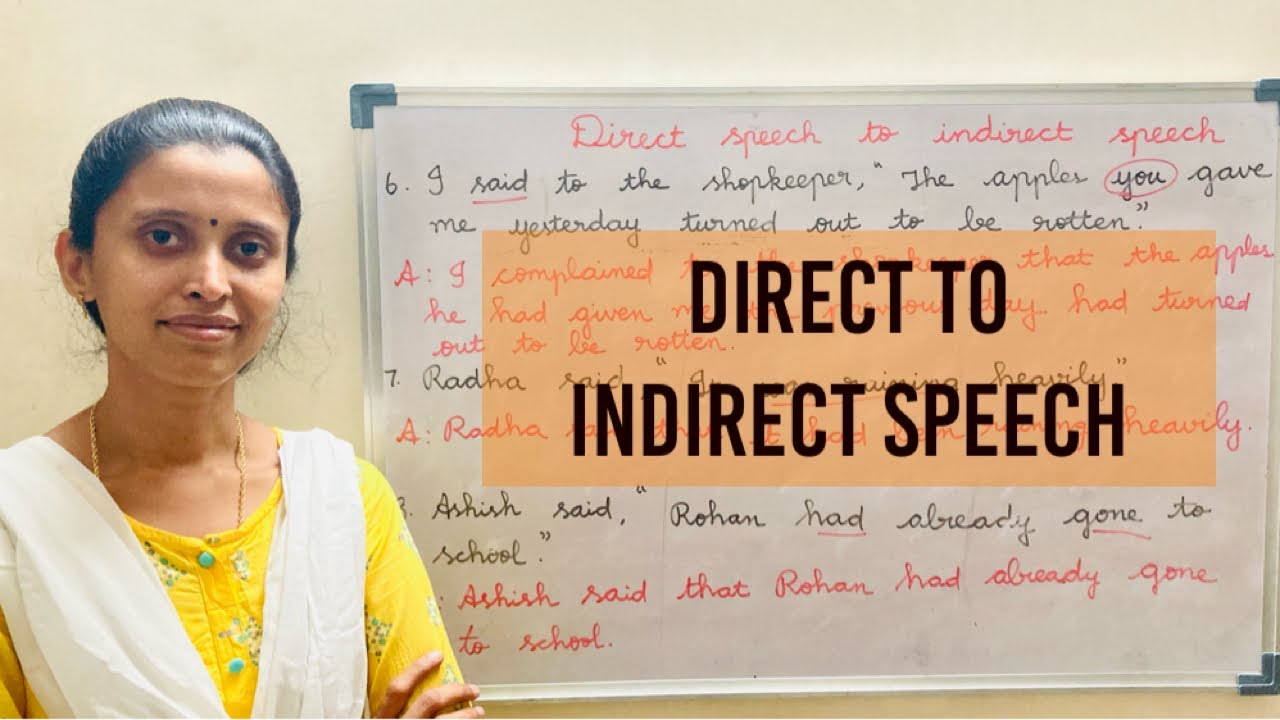Direct and Indirect speech | Declarative sentence | Part 1 | In Tamil |