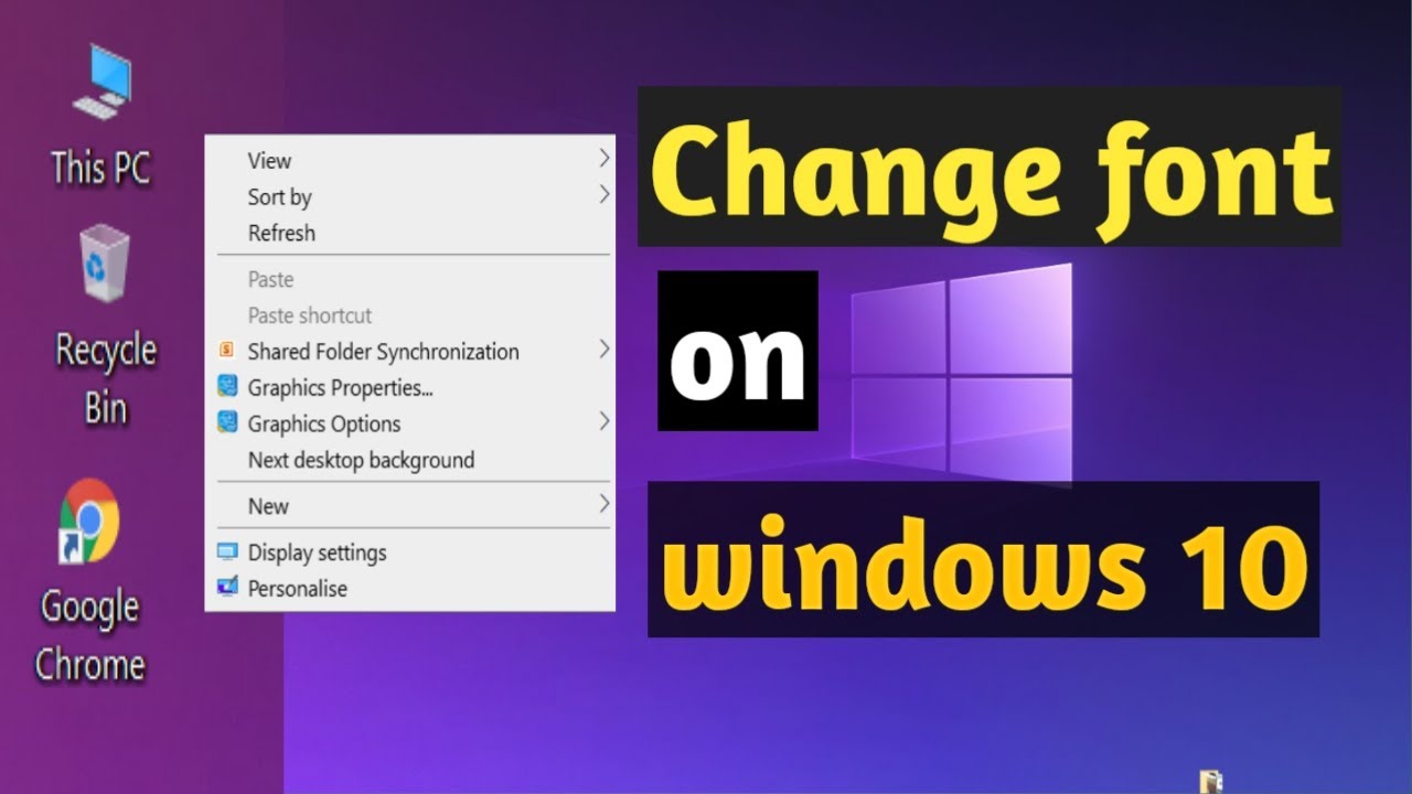 How to change default font on windows 10/Change font on windows 10 ...