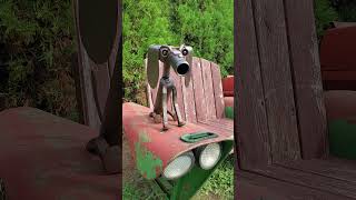 scrap metal dog