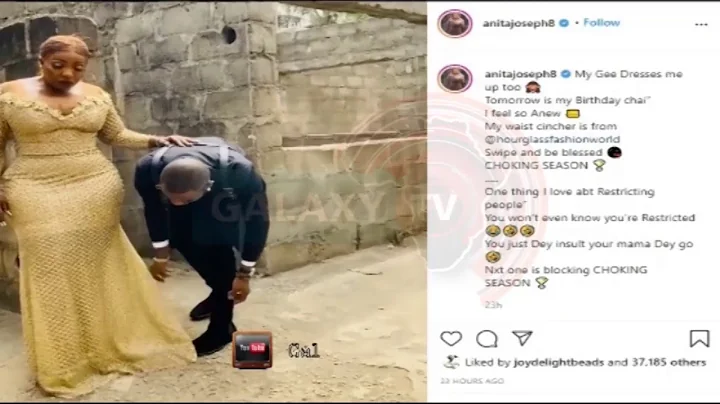 Anita Joseph Taunt Trolls as her Husband Adjust her Dress