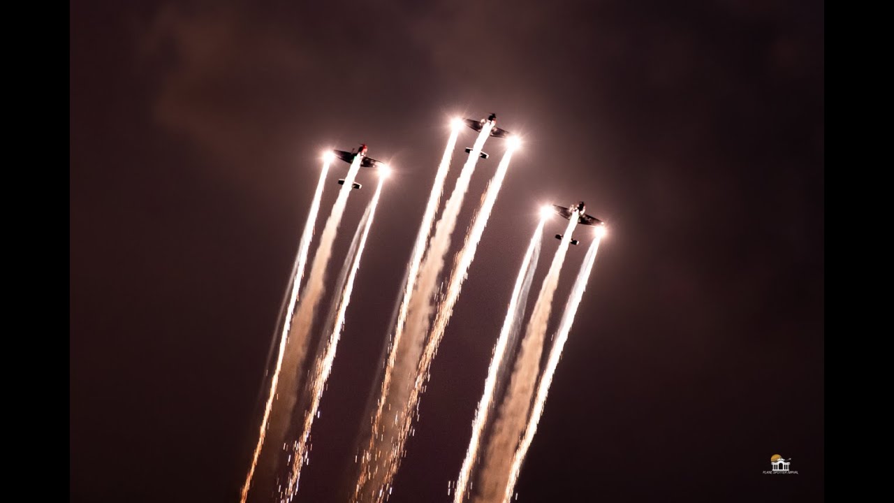 Global Stars Aerobatic team night show at Begumpet Hyderabad during Wings India 2024