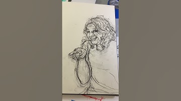 new sketchbook! self portrait (part 1)