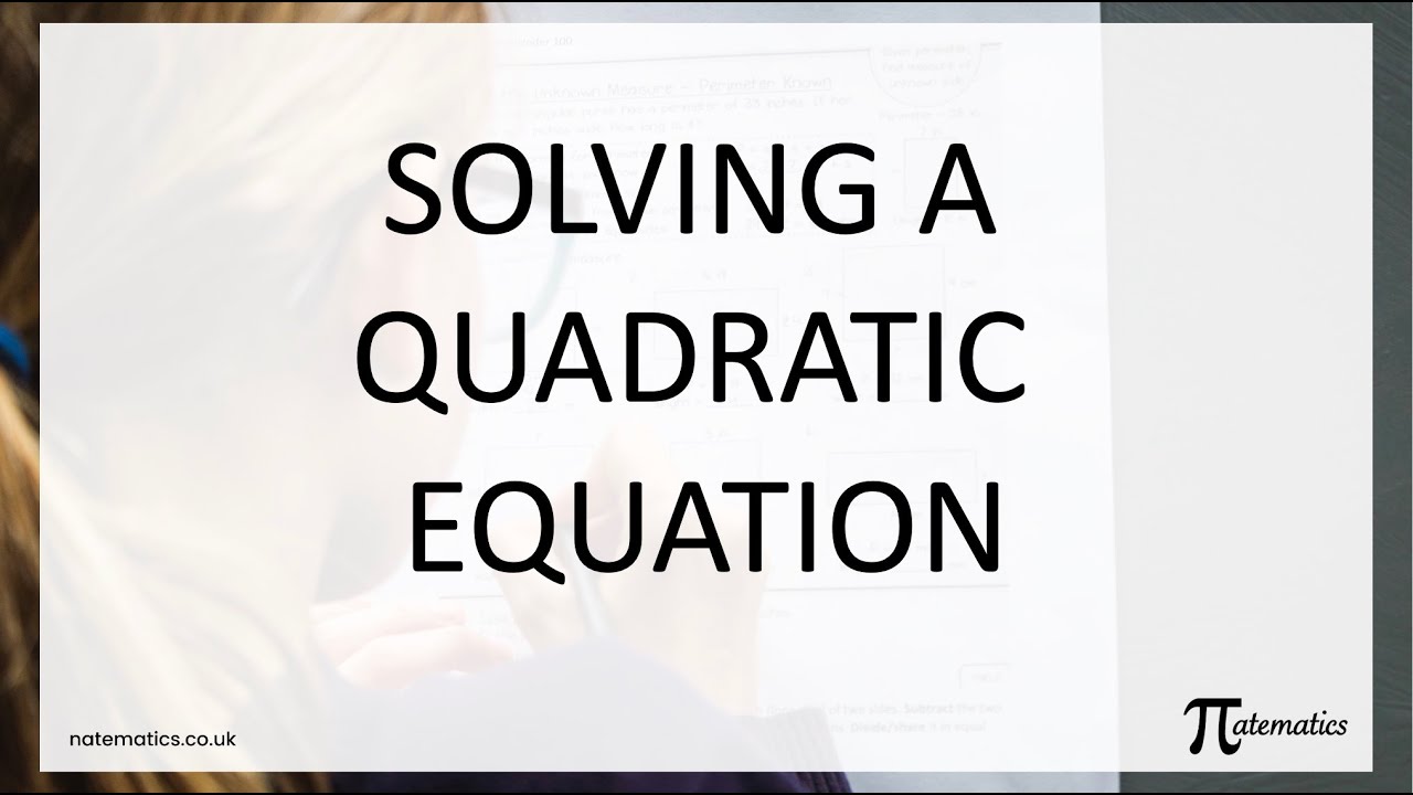 FACTORISING A QUADRATIC EQUATION A=1 FOUNDATION LEVEL MATHS YouTube