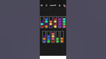 Ball sort color water puzzle level 59
