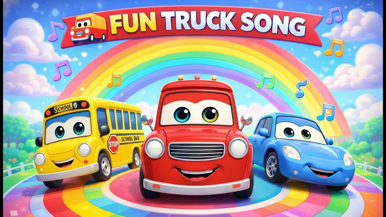 Wheels on the School Bus & Big Trucks 🚚🎵 | US Kindergarten Learning Song for Kids