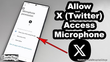 How to Allow X (Twitter) App Access to Your Microphone