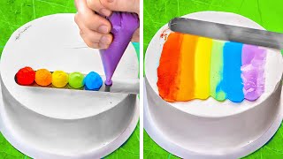 Satisfying Rainbow Dessert and Cake Hacks Easy Cake Recipes and Decoration Tips