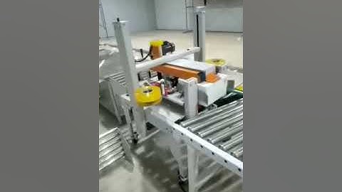 Case sealing machine for foam box packing.