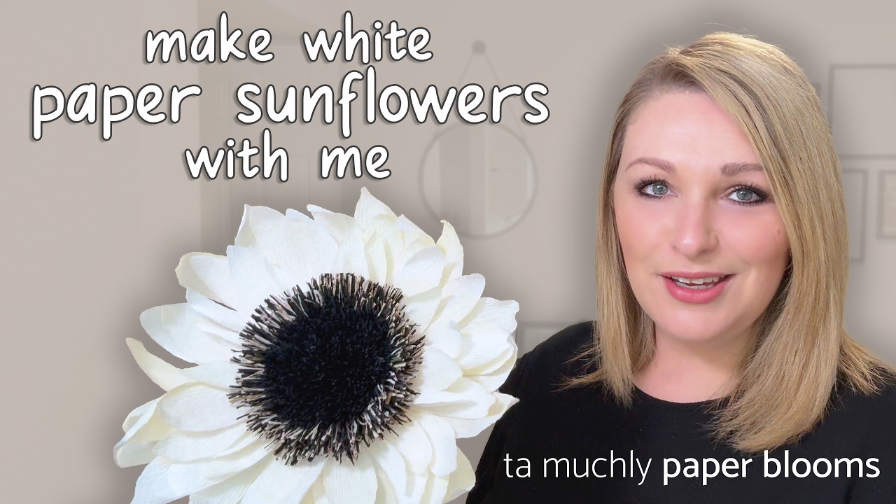 DIY White Sunflower Tutorial | Step By Step Paper Flower Making