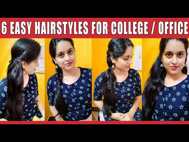 CUTE HAIRSTYLE FOR COLLEGE GIRLS TAMIL HAIRSTYLE TUTORIAL  YouTube