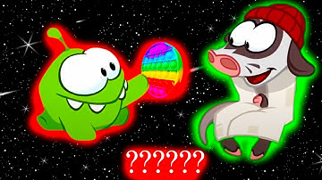 Om Nom & Racoon Sharing Pop It  Sound Variations in 44 Seconds