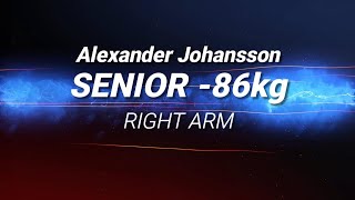 ALEXANDER JOHANSSON - SENIOR -86KG @ SVENSKA MÄSTERSKAPEN I ARMBRYTNING 2023