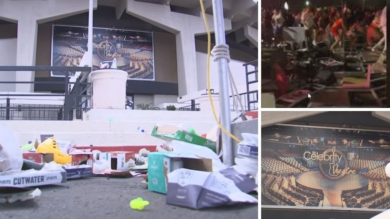 Chaos erupts at rap concert at Celebrity Theatre.