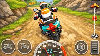 다양한 바이크 스턴트 레이싱 게임플레이 - 미친 듯한 레이싱 바이크 시뮬레이터 드라이브 게임 - 안드로이드 게임플레이 screenshot 1