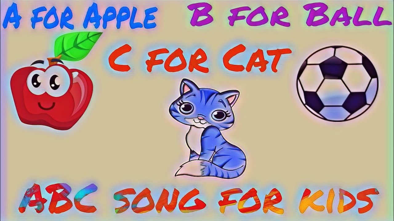 A FOR APPLE B FOR BALL C FOR CAT | ABCD Song | PHONICS SONG | RHYMES ...