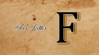 F - signature for letter F