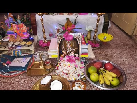 Saraswathi pooja special || How to do saraswathi pooja at home ...