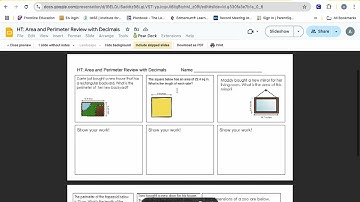HT: Area and Perimeter using Decimals