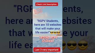 Top 10 Useful Websites for RGPV Students #shorts @rgpv @rgpvresult