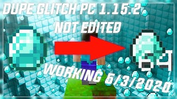 MINECRAFT DUPE GLITCH 1.15.2 (WORKING) 5/3/2020 Java Edition PC *NOT EDITED*
