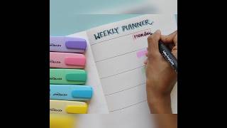 weekly planner ideas using notebook #crafts #shorts