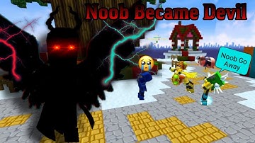 Noob became Devil Because of bullys Blockman Go