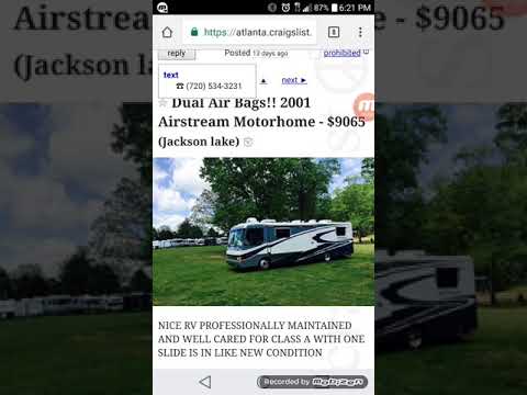 RV Scams on Craigslist. BEWARE