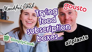 TRYING FOOD SUBSCRIPTION BOXES! | SIMPLY COOK, MINDFUL CHEF, ALLPLANTS, GUSTO | VEGANUARY
