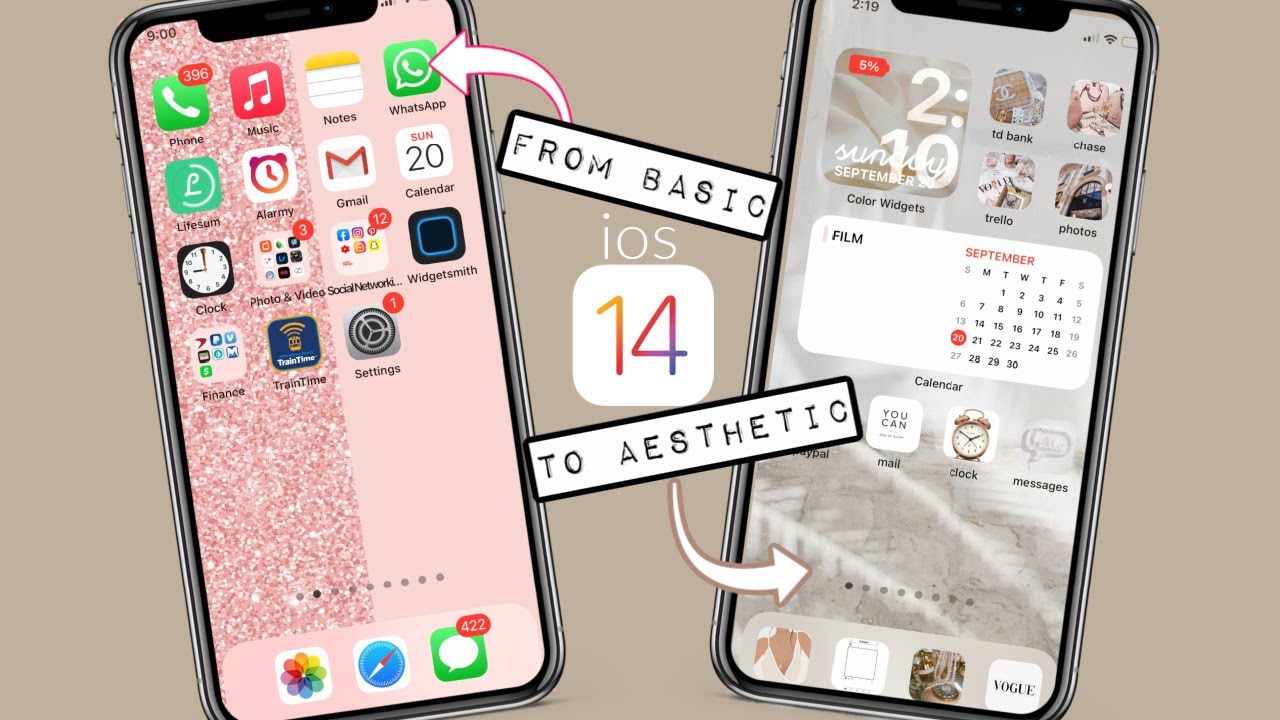 Customize my IPHONE Homescreen with me | Add Widgets & Apps IOS 14