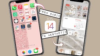 Customize my IPHONE Homescreen with me | Add Widgets & Apps IOS 14 | Aesthetic screenshot 4