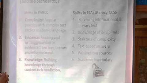 Instructional Shifts in PARCC and Common Core ELA