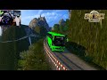 Insane Bus Driver Conquers Death Roads ETS2 Steering  Insane Bus Driver Conquers Death Roads ETS2 Steering