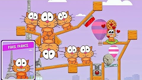 Hungry cat: physics puzzle game (part 1) _ News Gameplay 2022 _ iOS, Walkthrough, Android game