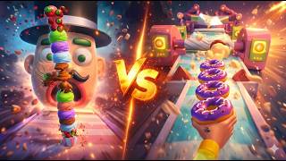 Stacky Ice Cream Run (pt 58) 🆚 Donut Stack (pt 8)- Satisfying Gameplay Walkthrough - All Level Max