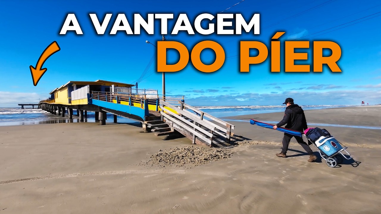 É assim que PESCAMOS NA PRAIA durante o inverno por aqui