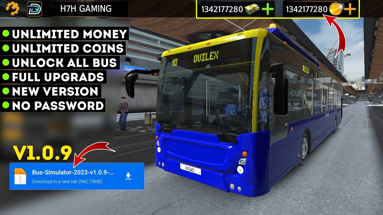 Bus Simulator 2023 Mod Apk V1.0.9 - Unlimited Money & Coins - Unlock All Bus - No Password