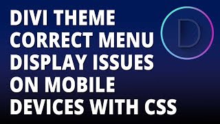 Divi - Correct menu display issues on mobile devices with CSS