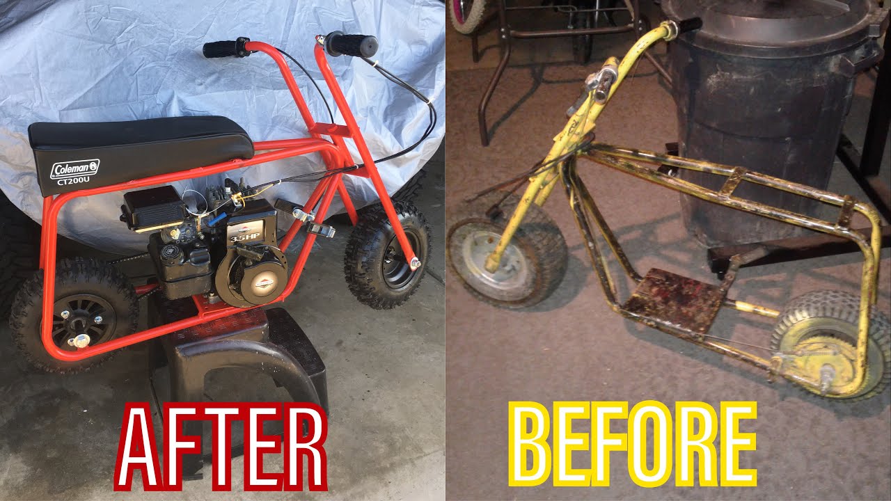 Реставрация винтажного мини-байка с двигателем Briggs мощностью 3,5 л.с. Находка на свалке AZUSA ...