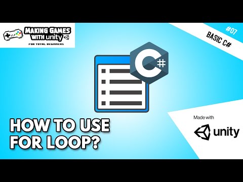 How to use For Loop In C# - Unity Basic C# Programming #10