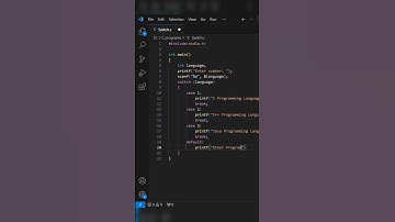 How to use Switch statement in C Language #shorts #programming #viral