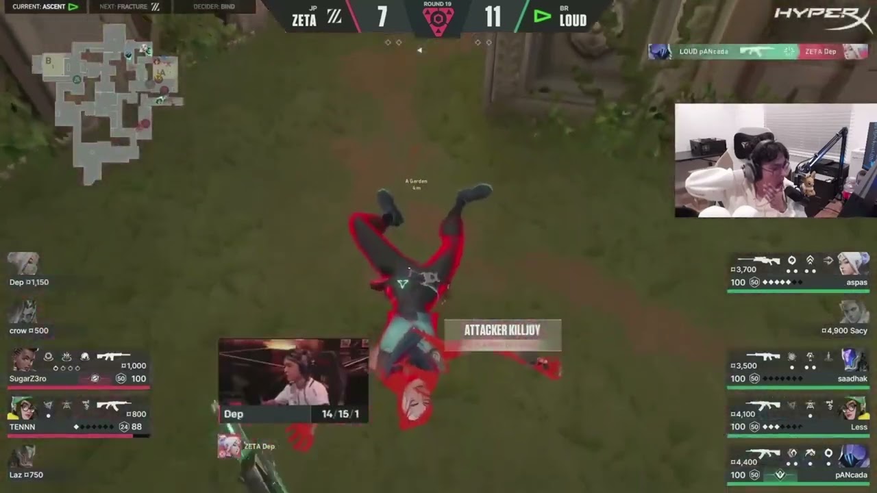 ZETA SugarZ3ro Insane 1v3 Flank Clutch | TenZ reacts