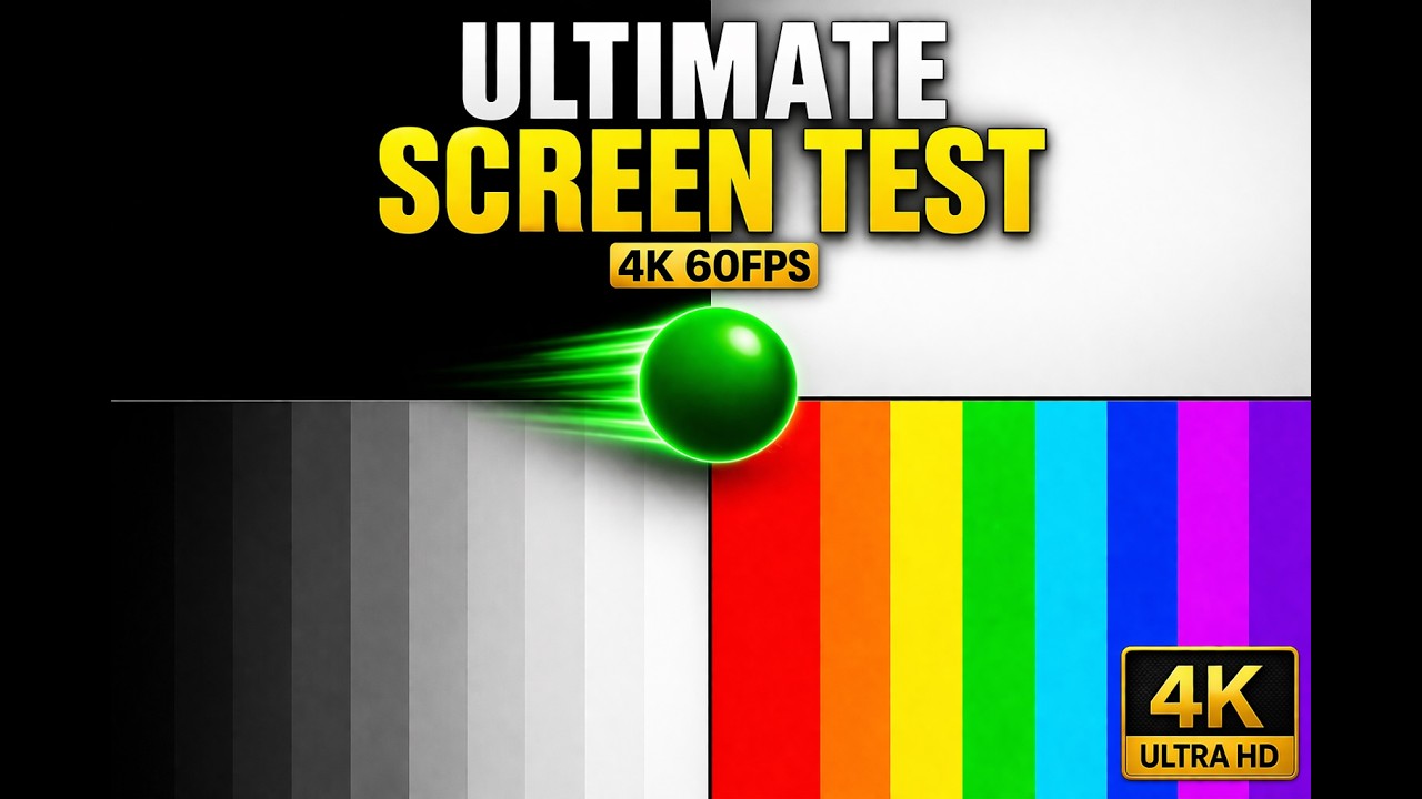 Ultimate Screen Test 4K 60FPS | Full Monitor & Display Check (5 Min ...