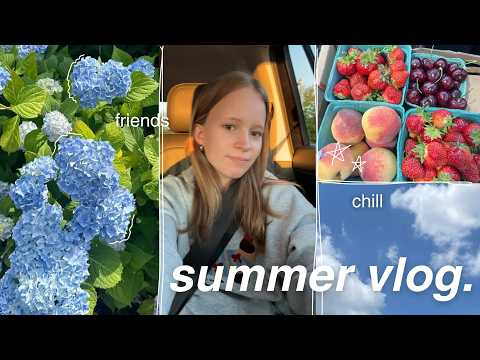 CHILL SUMMER DAYS VLOG 🌊🍓 friends, beach, summer mornings in my life