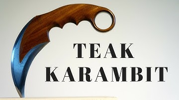 Making a Karambit (from old, rusty saw and teak wood)